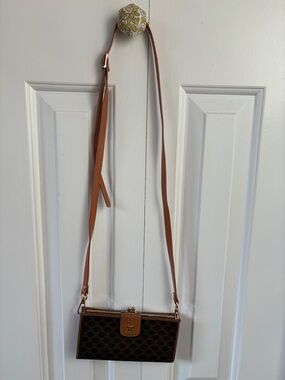 Authentic Vintage Celine Upcycle Long Wallet on Strap